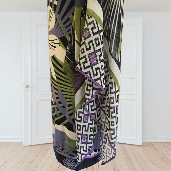 Analili Colorful Mini Dress Geometric Print Kimono Sleeves Stretch Size Small - Picture 5 of 9